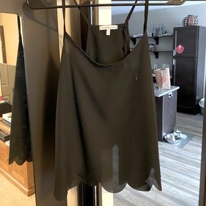 Charlotte Russe black tank with scallop design!
